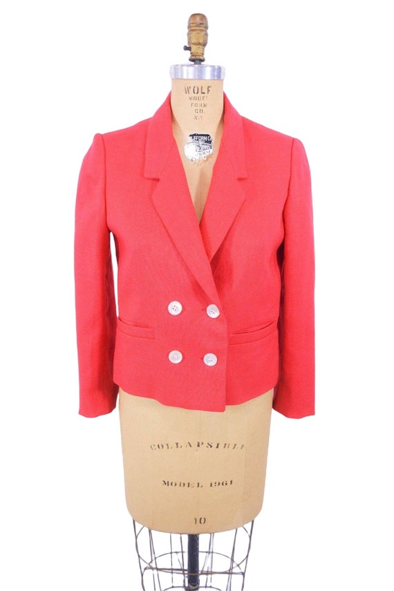 Vintage 1960s Bold Red Blazer Mort Schrader Jacket