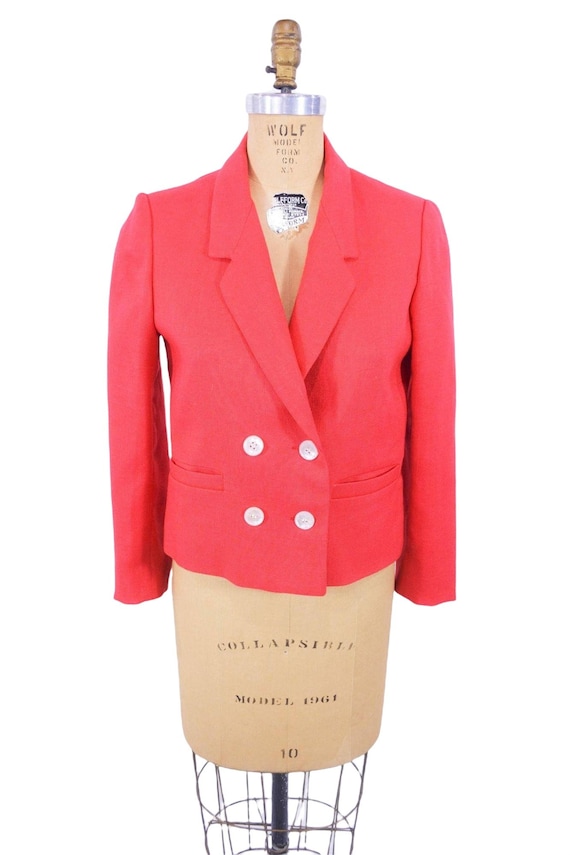 ジャケット・アウター 10s Special Vintage Double Brested Coat Vintage 1960s Bold Red Blazer Mort Schrader Jacket | W 36