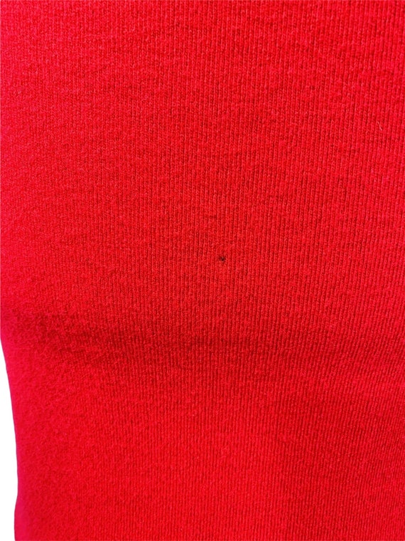 Vintage 1960s Cherry Red Sweater Set Cardigan Ski… - image 10