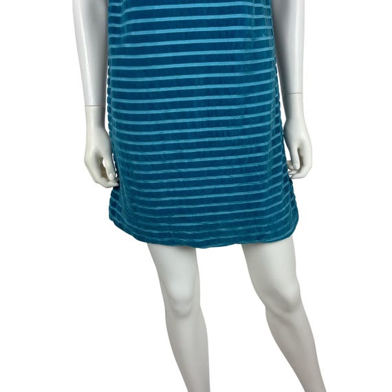 Vintage 60s Velvet Mini Dress Womens Medium Mod T… - image 5