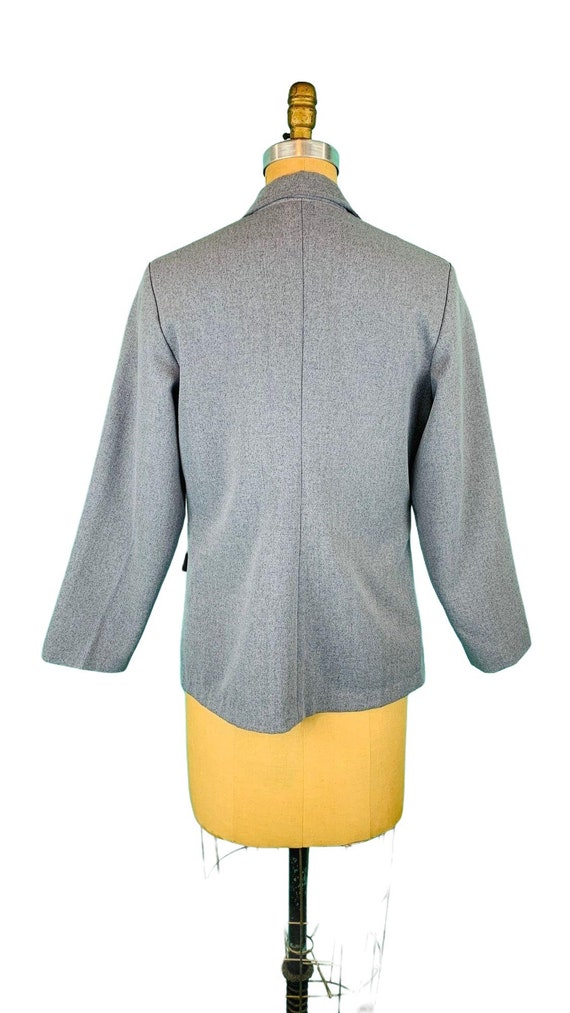 Vintage 1970s Gray Blazer Meliwer Light Suit Jack… - image 10