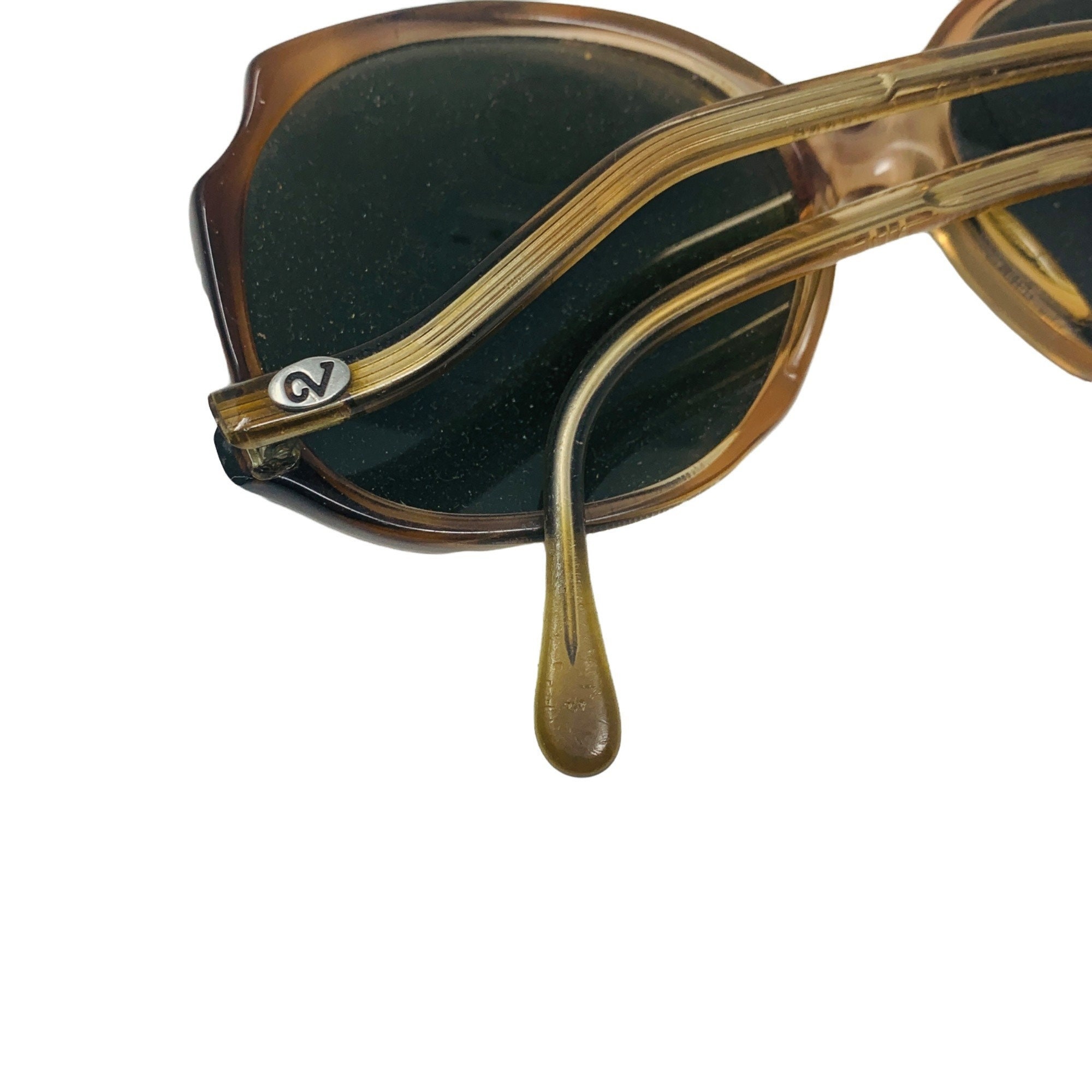 Vintage 1970s Sunglasses Brown Round Eyes Women\'s France C.V. Simonne Vintage 1970s Sunglasses Brown Round Eyes Women main image 4