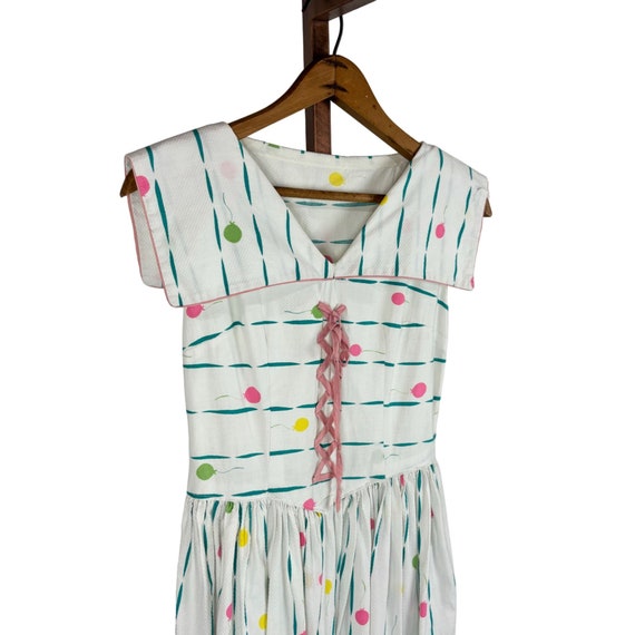 Vintage 1950s Novelty Dress Women's XXS Merry Go … - image 4
