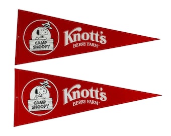 Vintage 1990s Knott's Berry Farm Pennant Camp Snoopy | Sold Separately