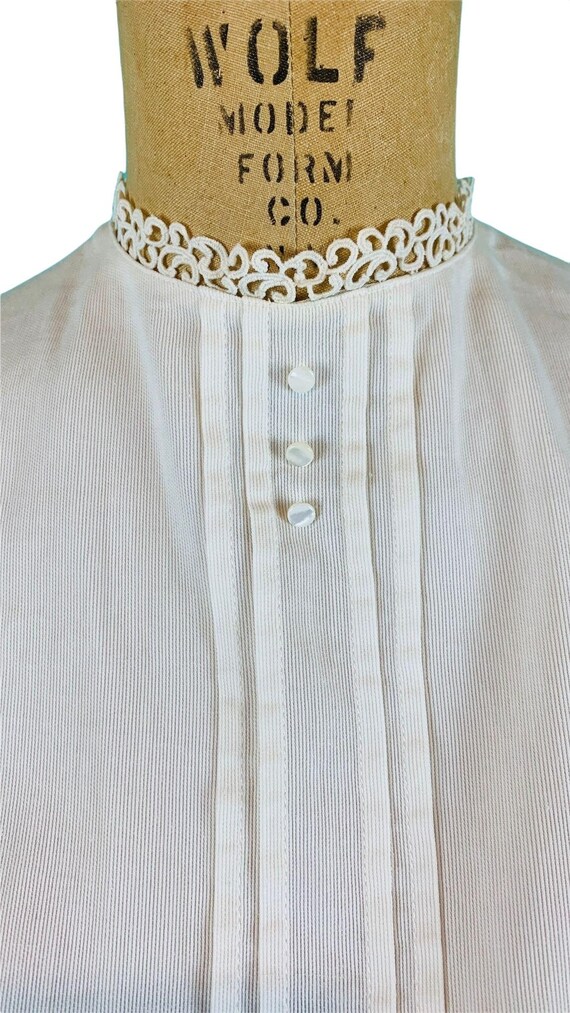 Vintage 1940s White Collar Detachable Egyptian Bib - image 4