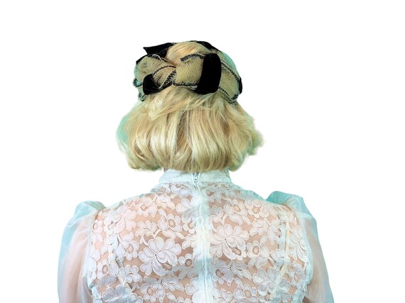 Vintage 1950s Swirl Round Cap Hat-Nip by Danciger… - image 8