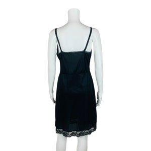 Vintage Black SLIPERFECTION Nylon Nightgown Slip Dress - 36