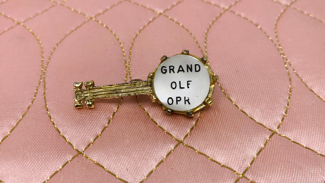 Vintage 1970s Music Pin Country Grand Ole Opry Banjo Brooch - Etsy
