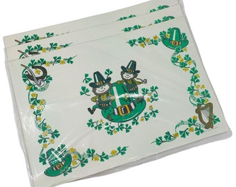 Vintage 1970s St Patricks Day Irish Placemats Deadstock Paper Mats | Sold Separately