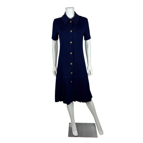 abercrombie navy blue dress Abercrombie Satin Midi Dress Navy Blue by Abercrombie and Fitch