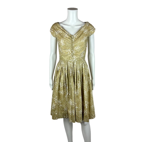 Vintage 1950s Dress Women's XXS Atomic Starbursts… - image 2