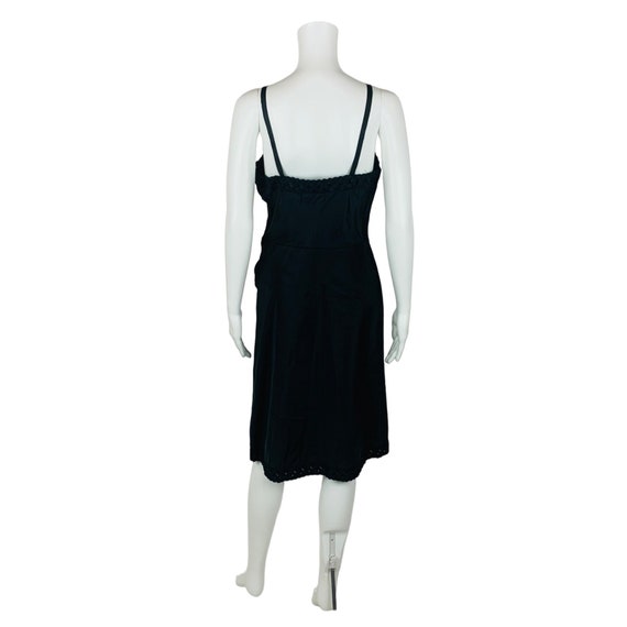 Vintage 40s 50s Black Slip Dress Barbizon Eyelet … - image 9