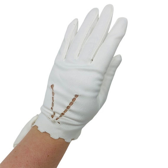 Vintage weie Nylon gestickte Bogen Damen Handschuhe Deadstock Van Raalte -  Etsy sterreich