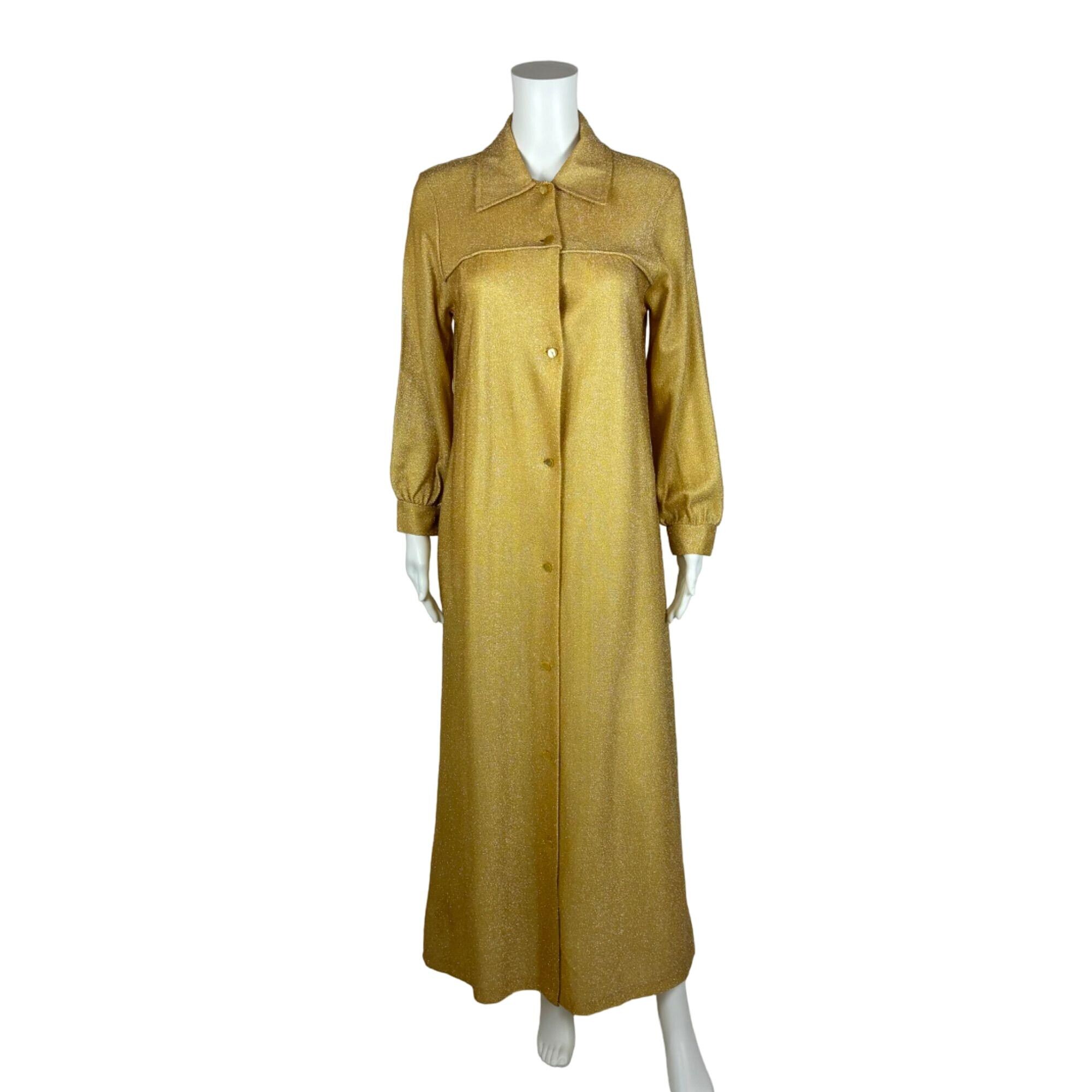 70s Gold Lame Dress - Etsy
