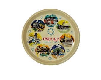 Vintage Expo '67 Plate Montreal Canada Plastic 1960s Souvenir