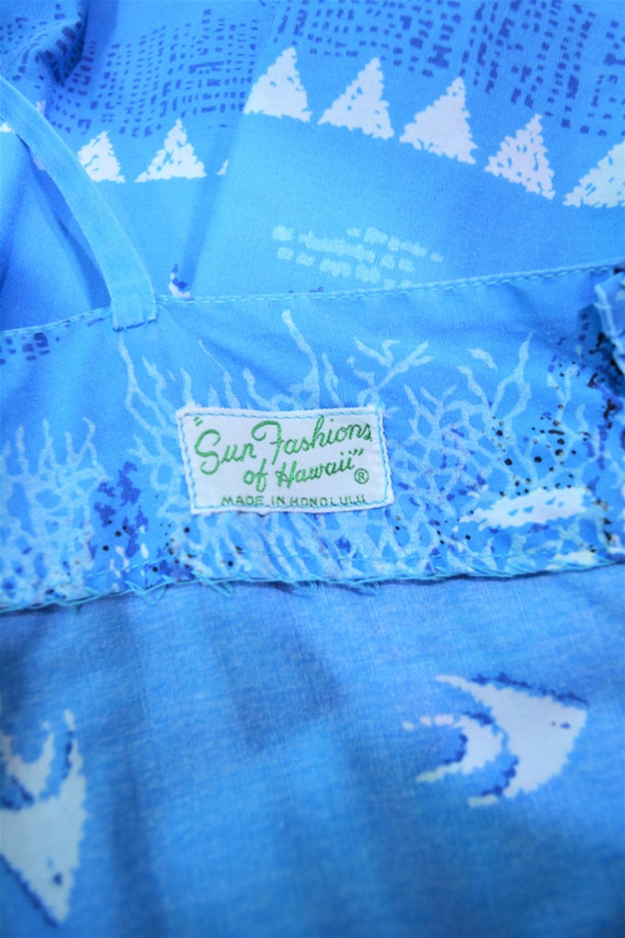 Vintage 50s Hawaiian Dress Womens XS Novelty Bord… - image 8