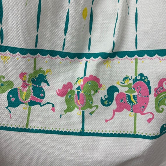 Vintage 1950s Novelty Dress Women's XXS Merry Go … - image 8