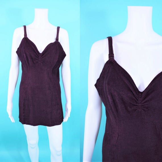 Vintage 1940s Swimsuit | Jantzen Dark Purple Bathi