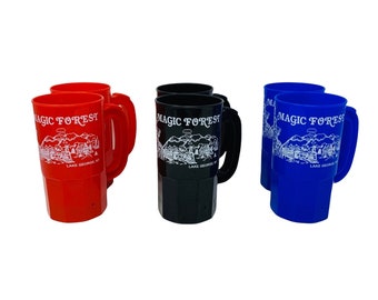 Magic Forest Lake George NY Amusement Park Plastic Handled Mugs DEADSTOCK | Sold Separately