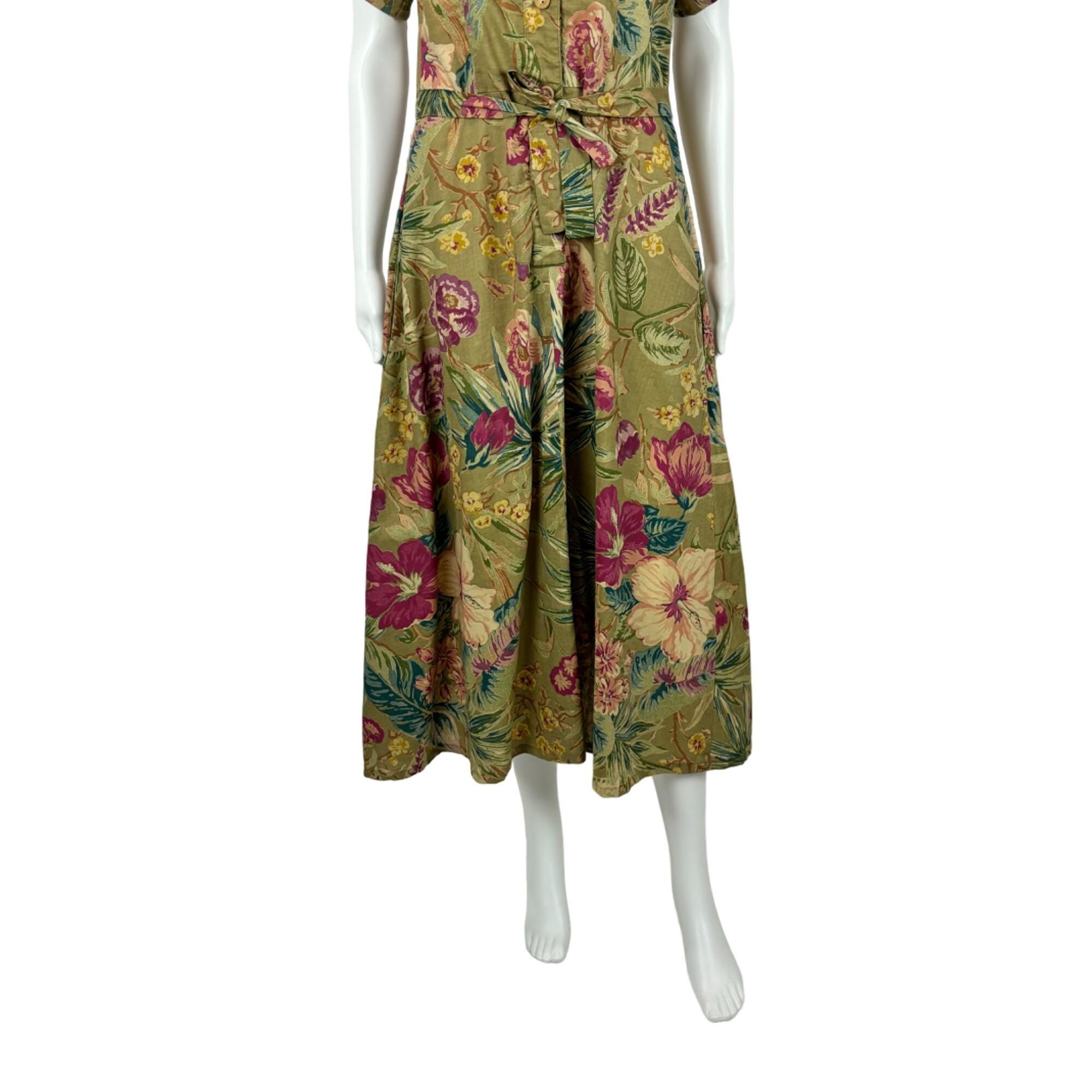 ヴィンテージ 70 年代 サファリ ドレス レディース ミディアム