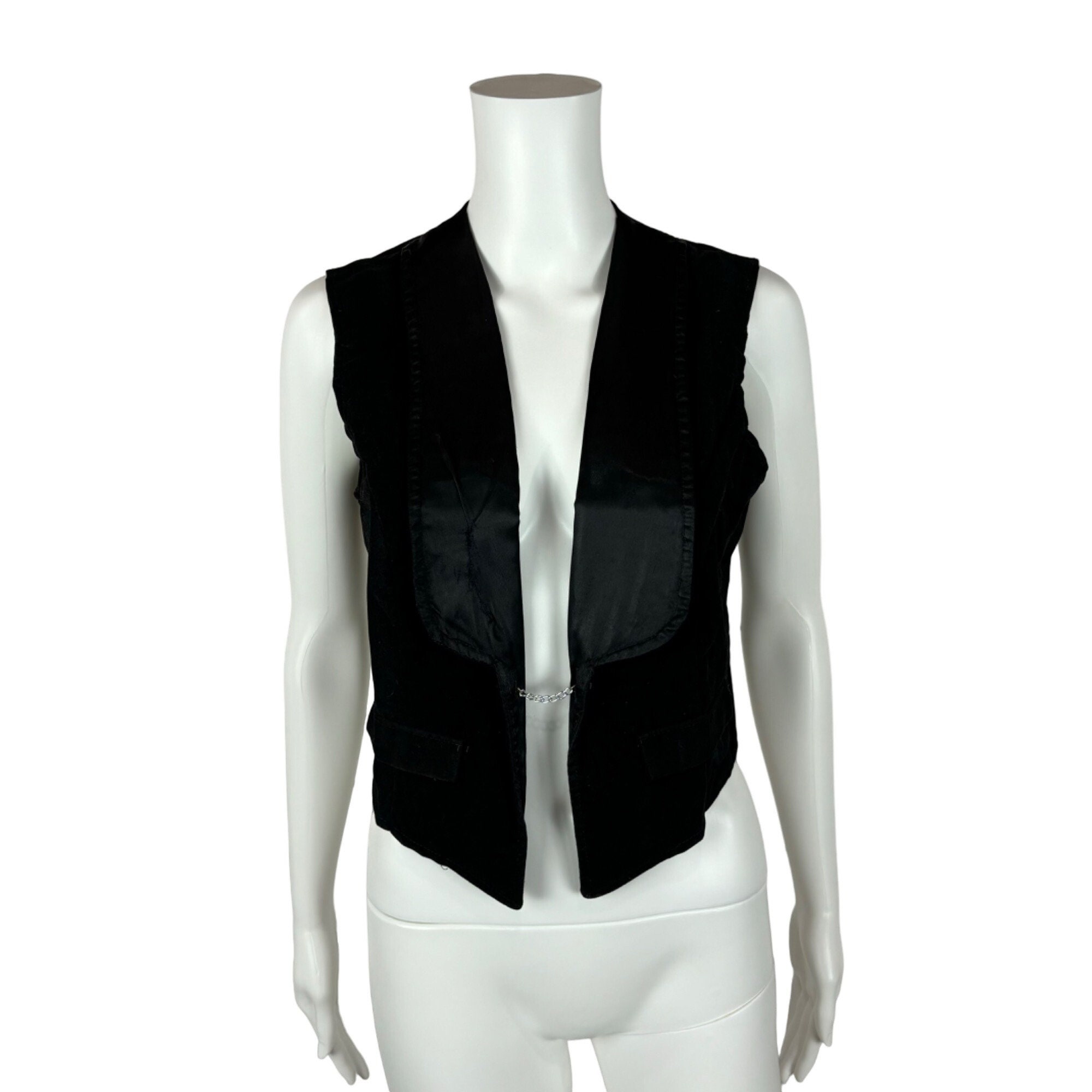 トップス 1960s FrenchVintage black vest 60s Black Vest - Etsy