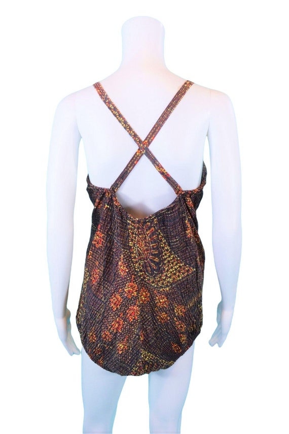 Vintage 1950s Swimsuit Brown Catalina Hawaiian Pr… - image 8