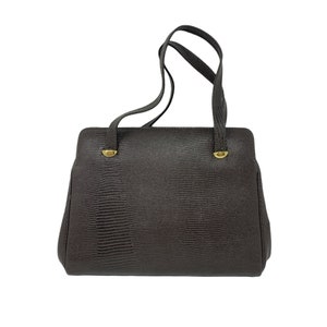 Vintage 1960er Jahre Leder Geldbörse Schokobraune Kunst Schlangenleder Randley Handtasche