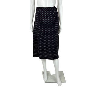 Vintage 60s Wool Skirt Women&#39;s Size XS High Waisted Retro Knit 40s Style A Line Knee Length