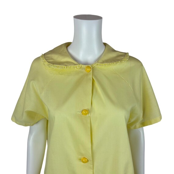 Vintage 70s Housedress Women's Large Embroidered … - image 4