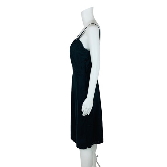 Vintage 40s 50s Black Slip Dress Barbizon Eyelet … - image 7