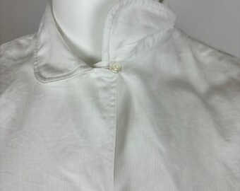 Chemisier Vintage Sans Manches Blanc - Dos Boutonné, Taille 50, Très Bon état