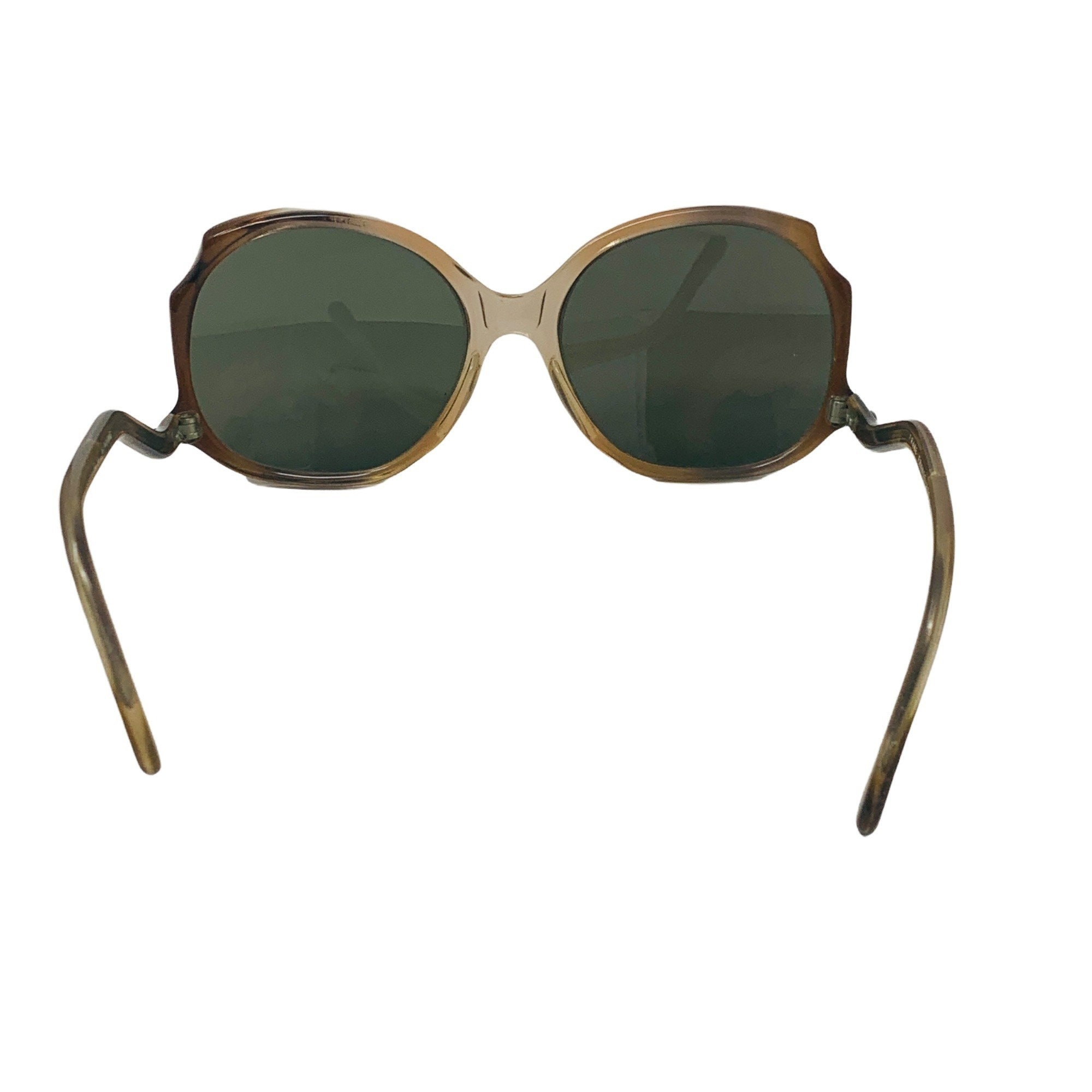 Vintage 1970s Sunglasses Brown Round Eyes Women\'s France C.V. Simonne Vintage 1970s Sunglasses Brown Round Eyes Women main image 3