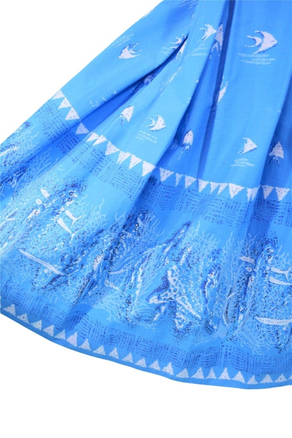 Vintage 50s Hawaiian Dress Womens XS Novelty Bord… - image 4