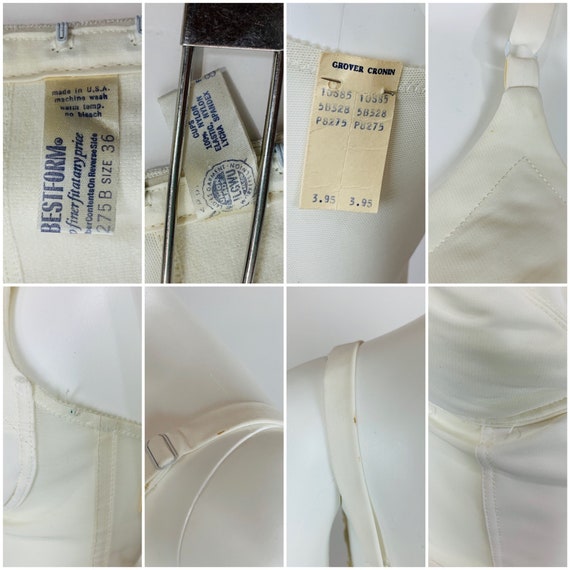 Vintage 60s White Longline Bra Deadstock Bestform… - image 10