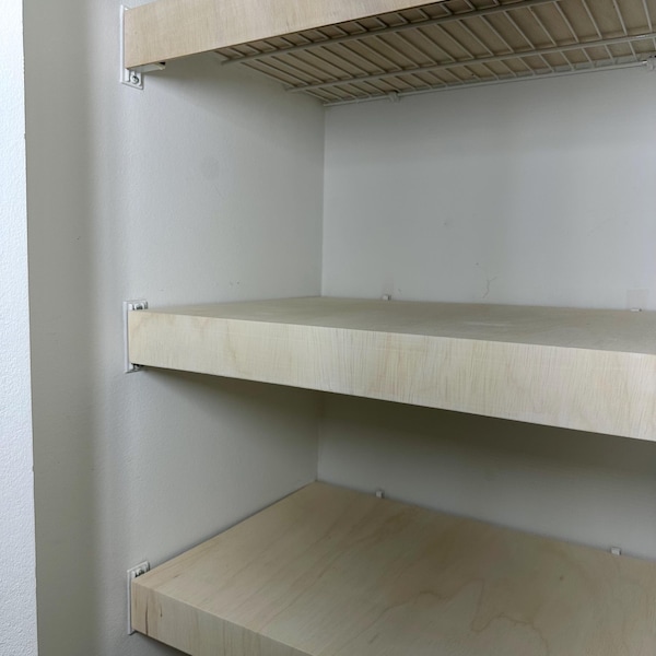 Custom Wood-Look Liners – Plastic Wire Shelf Covers, Easy Clean, Custom Size