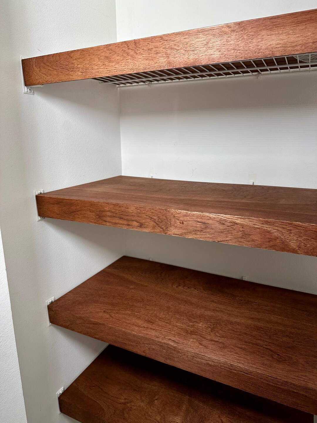 Solid Wood Shelf Cover, Custom Size Wire Shelving Insert, Pantry ...