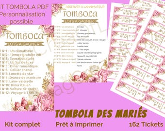 Kit complet, Tombola des mariés, jeux d'animation pour bien rire tous ensemble, mariage, anniversaire etc..