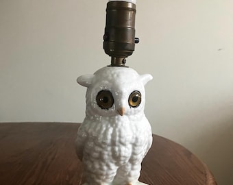 Adorable Antique Owl Lamp Base Victorian 19th Cent. Rare