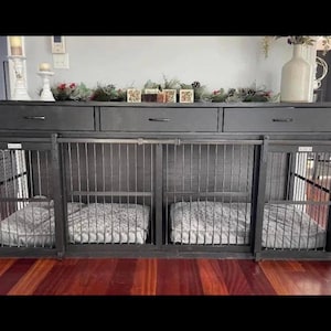 Double Dog Crate with Sliding Doors (2 dogs)