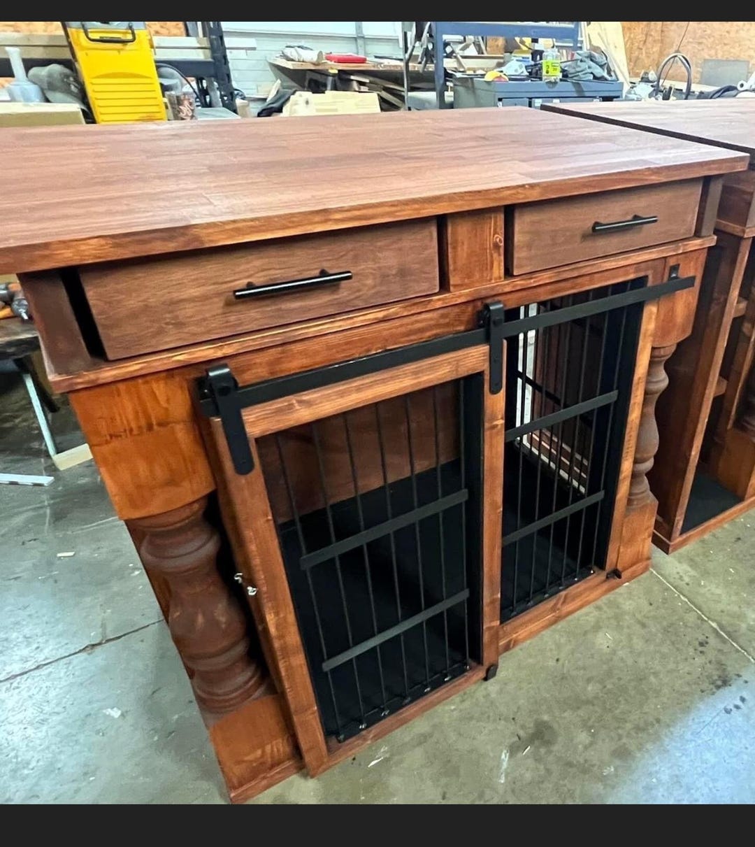Illustration of Polished Dog Crate Elevations