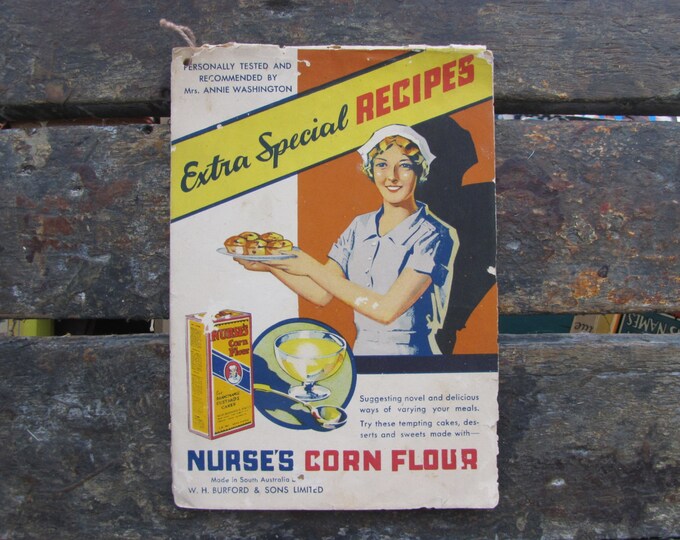 Nurses Corn Flour Extra Special Recipes Vintage Cookbook Cook Etsy