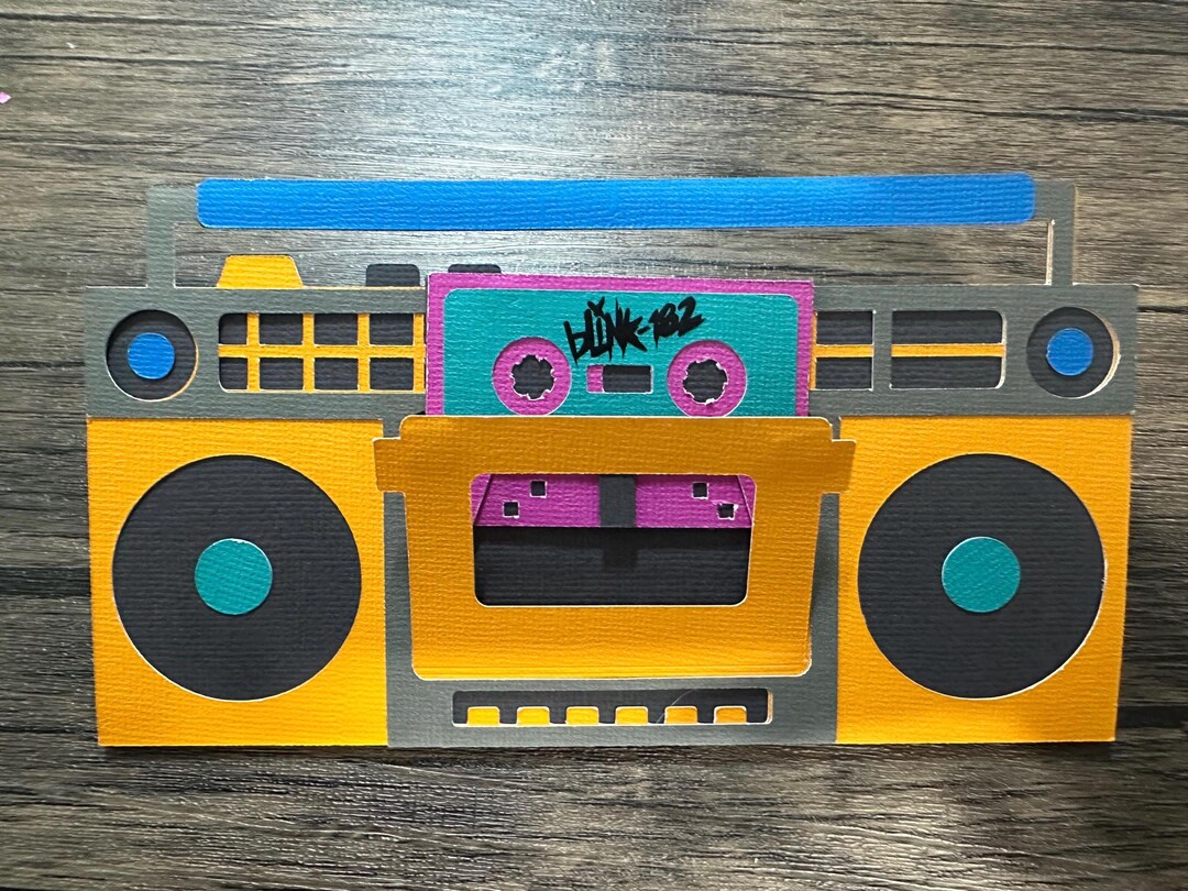 Boombox Card With Customized Casette Tape of Favorite Artist - Etsy