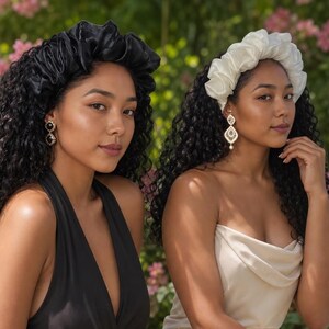 2-Piece Ruched Crown Hairband, Elasticated Hairband, Elegant Party Headband, Bridal Shower Bridesmaids Hair Accessory