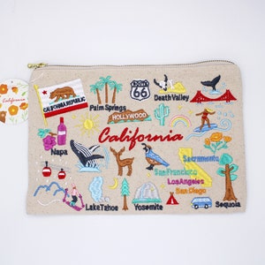 Bestickte California Pouch