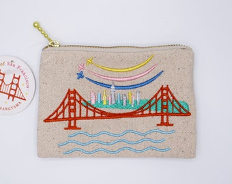 Embroidered San Francisco Blue Angels Coin Purse