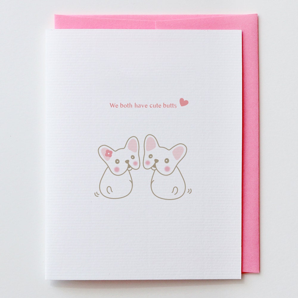 Cute Butts Anniversary Card Valentine Card I Love You Etsy