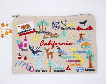 Embroidered California Pouch