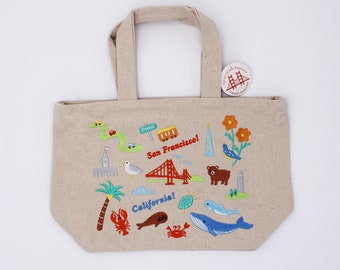 Embroidered San Francisco Landscape Lunch bag