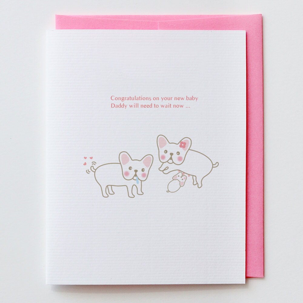 French Bulldog Drinking Baby Card Animal Card New Baby Etsy French Bulldog Drinking Baby Card Animal Card New Baby Etsy
