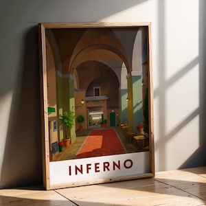 CS2 Inferno T Spawn - Retro Travel Poster | CS2 CSGO Merch | Game Room | Gaming Poster | Art Print | CounterStrike Decor | Gifts For Dad